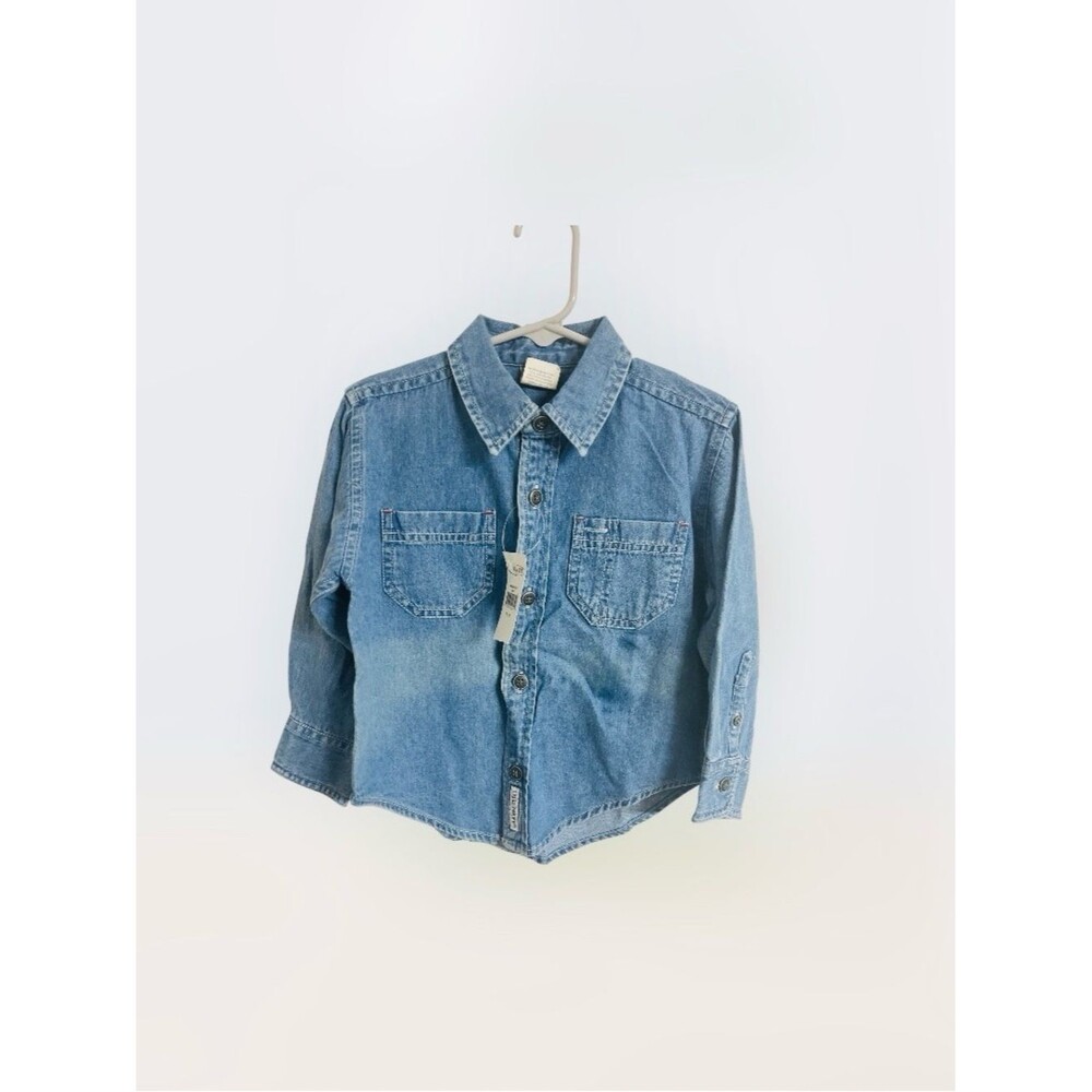 VTG Boys denim shirt Sz 2/3 NWT